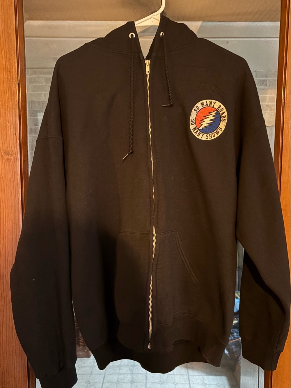 Dead & Co. Final Tour  Black Zip-Up Hoodie with 'So Many Roads' Graphic